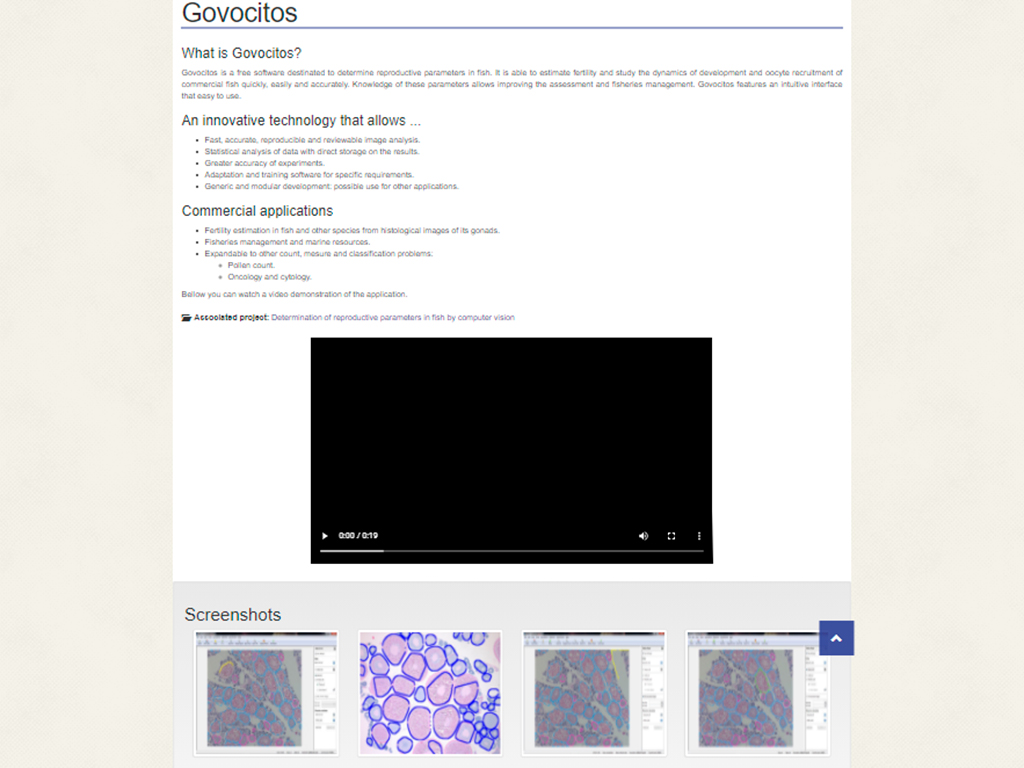 Captura de la vista con la información detallada de un software de la aplicación web DAEIRA